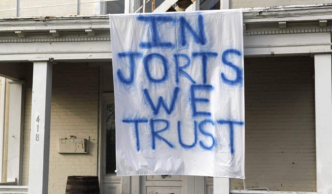 “Jorts”-related signs started popping up all over Lexington during the 2011 NCAA Tournament run in honor of Josh Harrellson, who liked to wear the denim shorts.