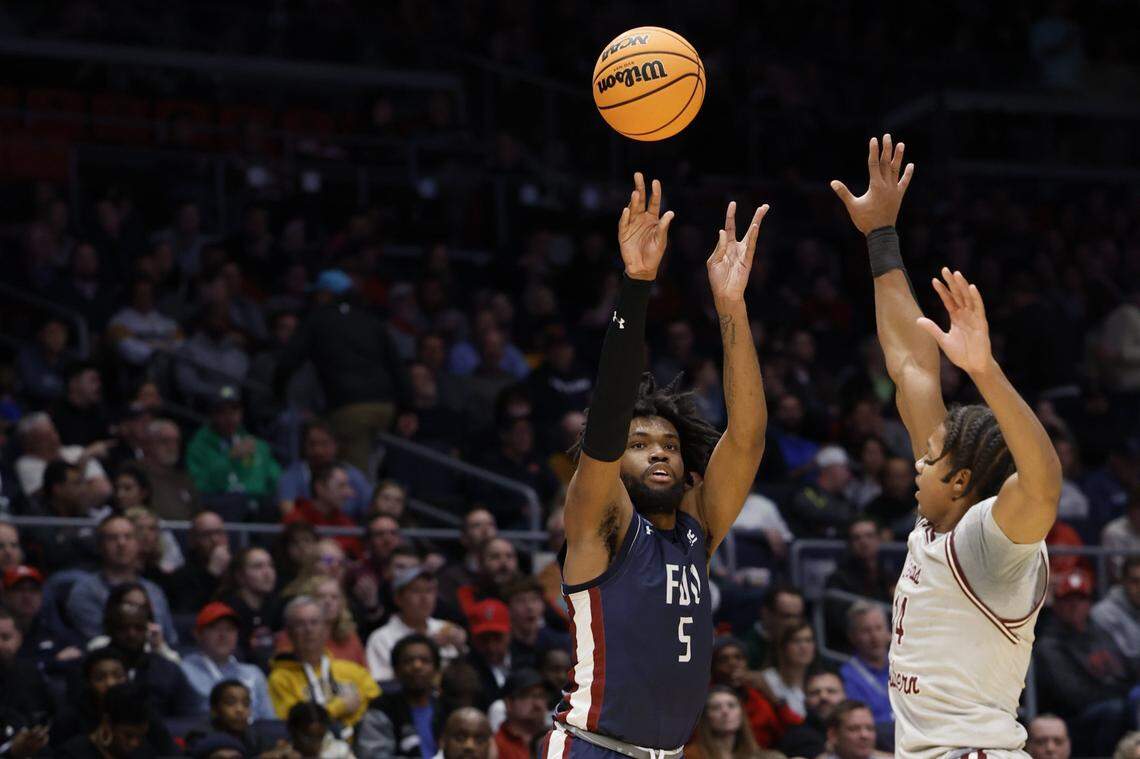 Ansley Almonor averaged 16.4 points, 5.1 rebounds and 1.7 assists and made 39.4% of his 3-pointers as a junior at Fairleigh Dickinson last season.