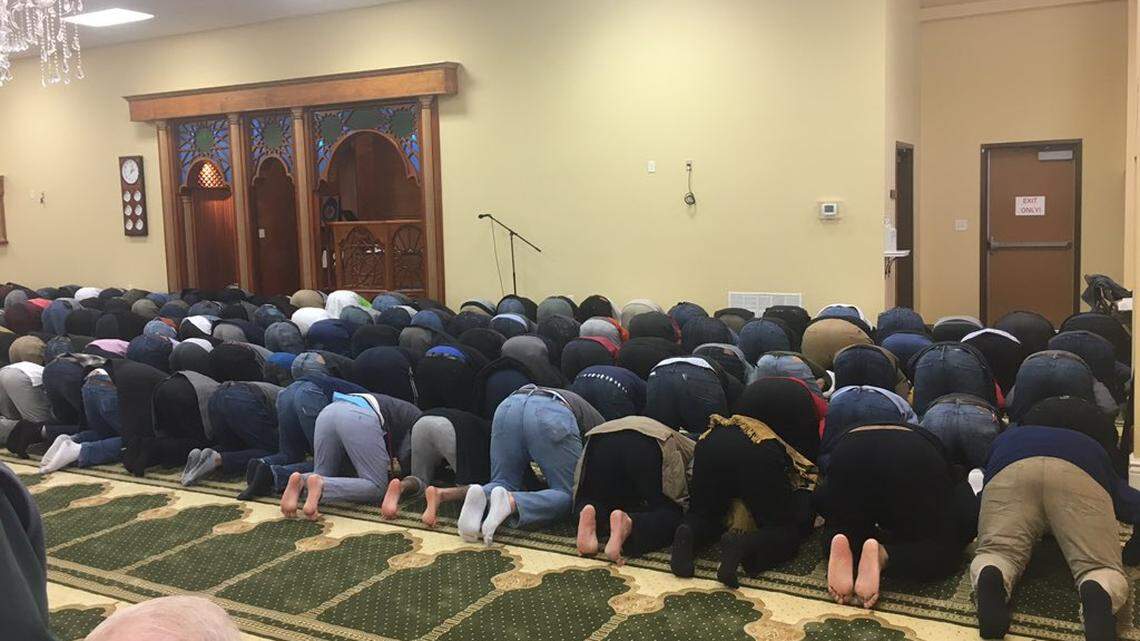 People of different faiths joined Masjid Bilal Ibn Rabah, a Lexington mosque off Russell Cave Road, in a show of support Friday after mosque attacks in New Zealand carried out by white supremacists.