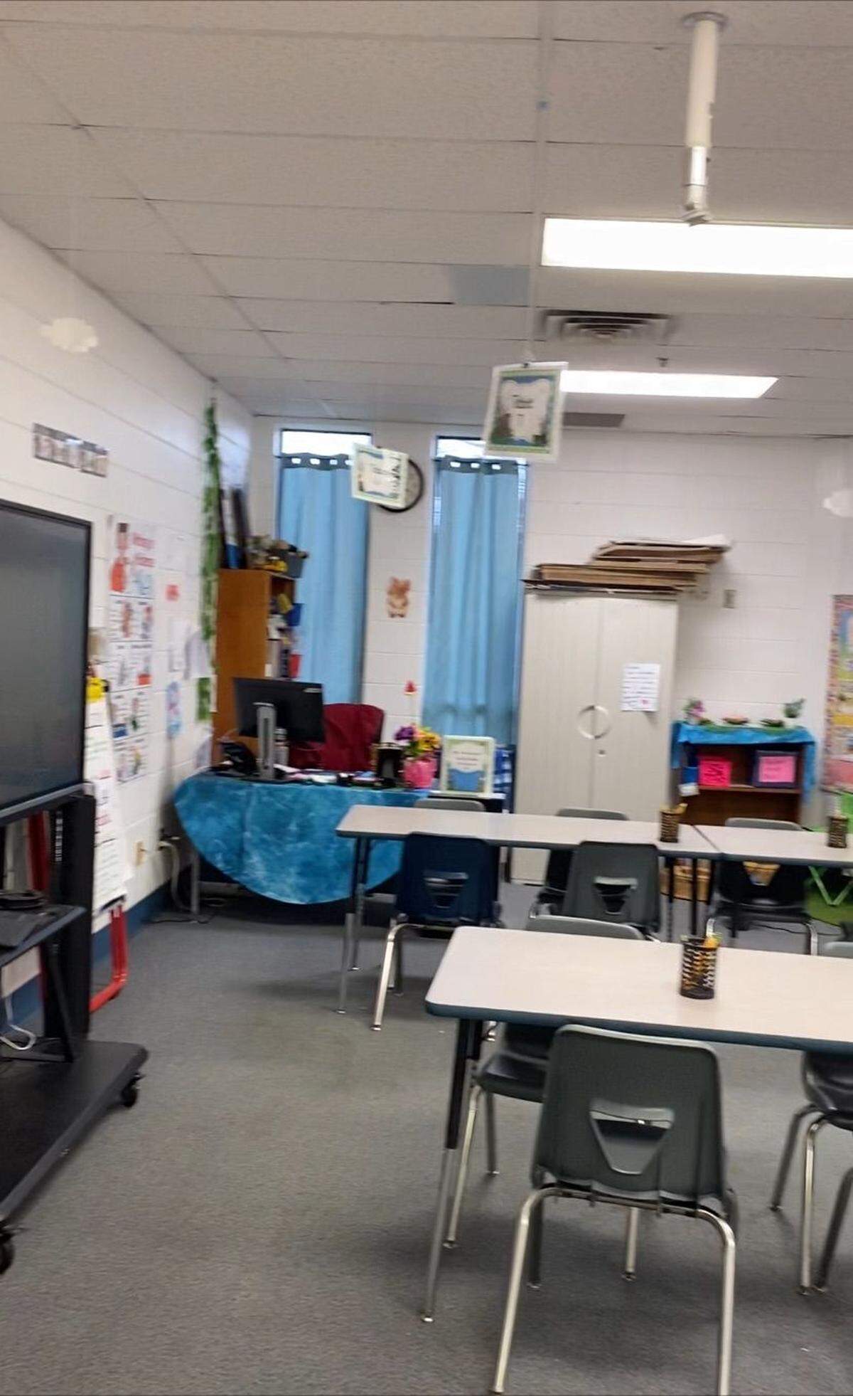 This photo shows what Northern Elementary School STEM teacher Ashley Wilkirson’s classroom looks prior to a makeover that will come thanks to a $40,000 award from a national contest. 