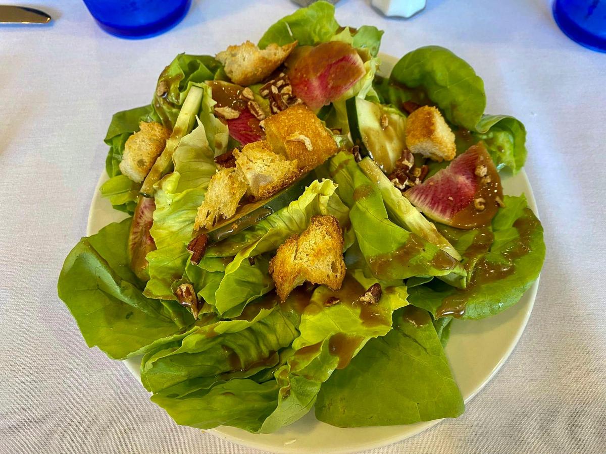 A limestone Bibb lettuce salad with vinaigrette dressing, Jan. 19, 2022 at The Lemon Tree.