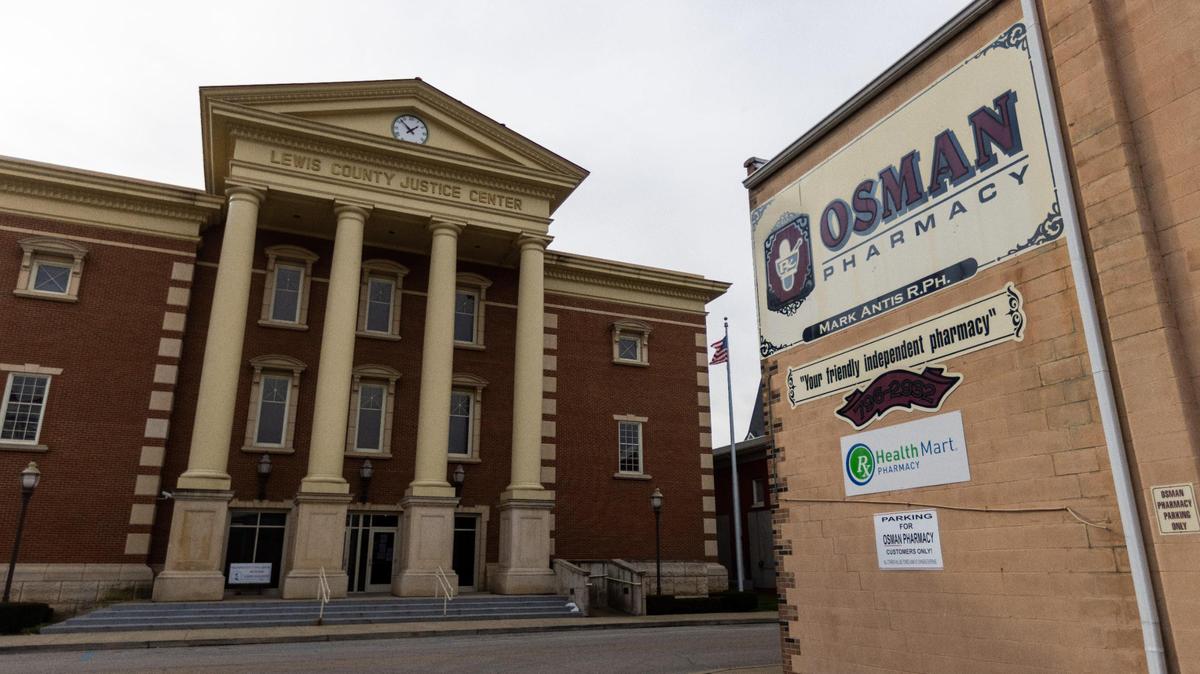 The Osman Pharmacy in Vanceburg, one of the last pharmacies in the state with a lunch counter, is located across the street form the Lewis County Courthouse.