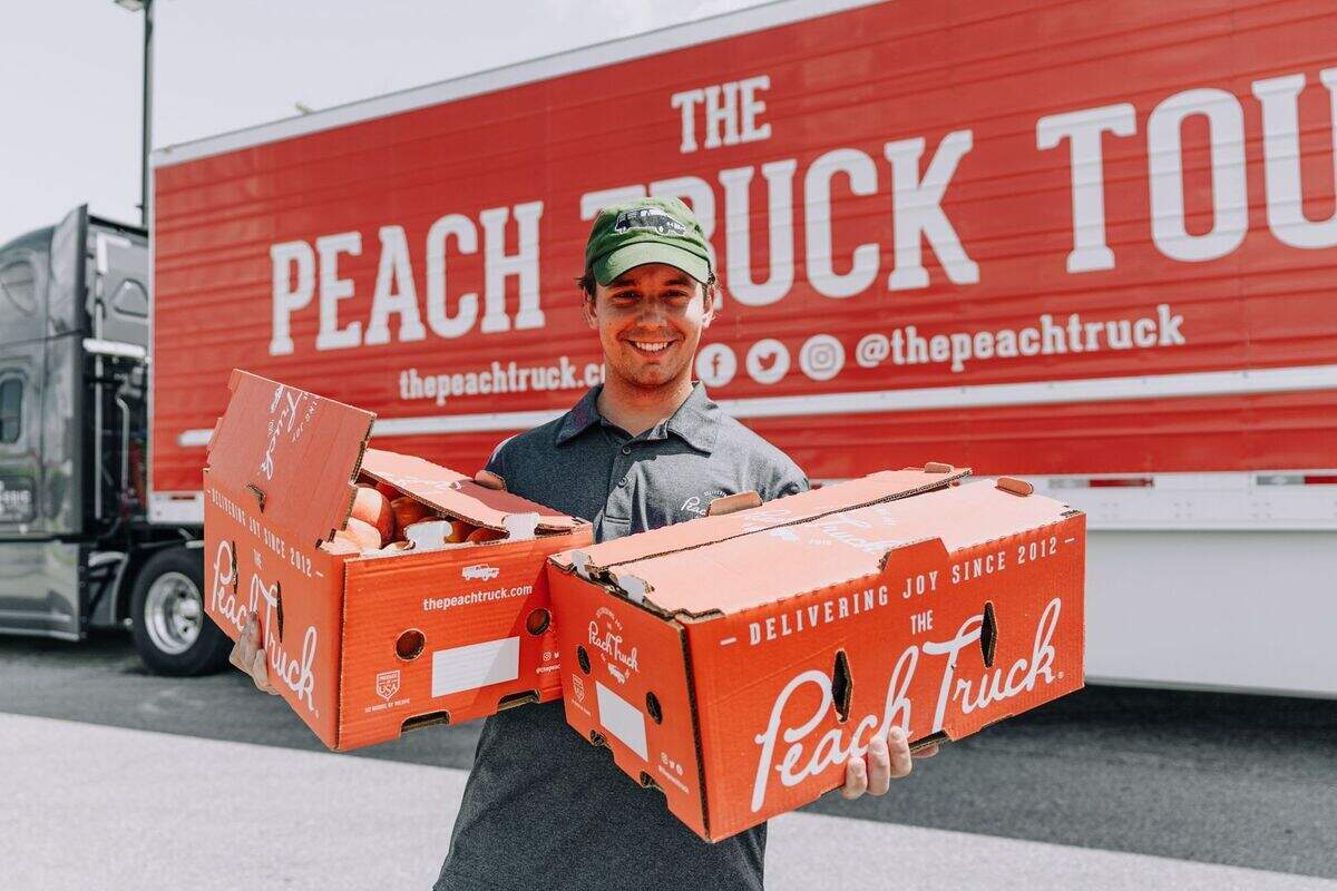 The Peach Truck will be in Lexington on June 16 and July 12. Customers can pre-order peaches in addition to purchasing items like peach salsa.