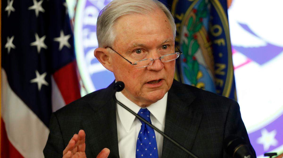 Attorney General Jeff Session announced a new federal crackdown, aimed at the nation’s opioid and fentanyl crisis, on Thursday in Concord, N.H. (