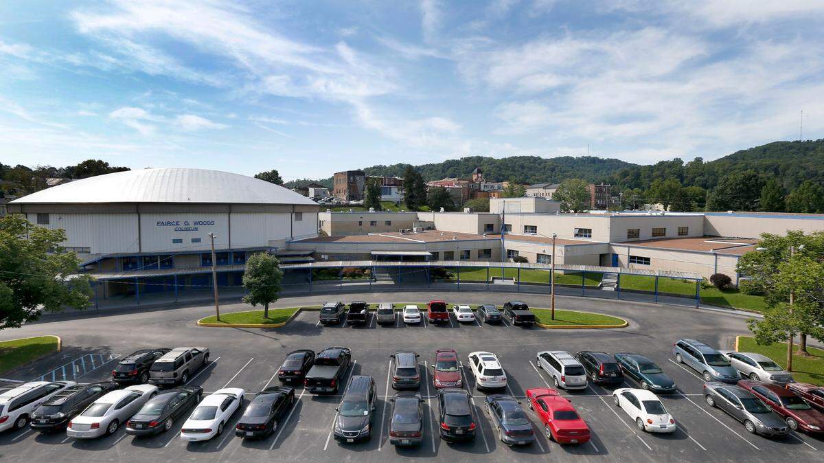 Breathitt Co. High School in Jackson, Ky., Thursday, August 14,  2014. Downtown Jackson is in the background.