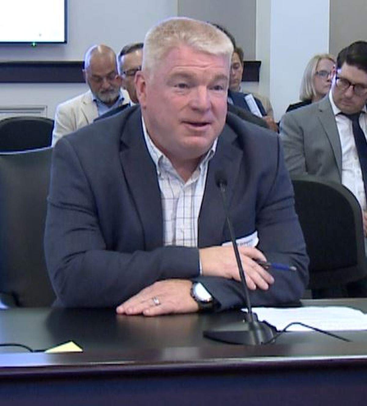 Elizabethtown Mayor Jeff Gregory testified to the Kentucky Housing Task Force in Frankfort in July.