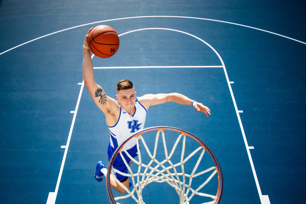 Kentucky forward Nate Sestina, a graduate transfer from Bucknell, says UK Media Day was a bit more extravagant than what he was familiar with a his previous school.