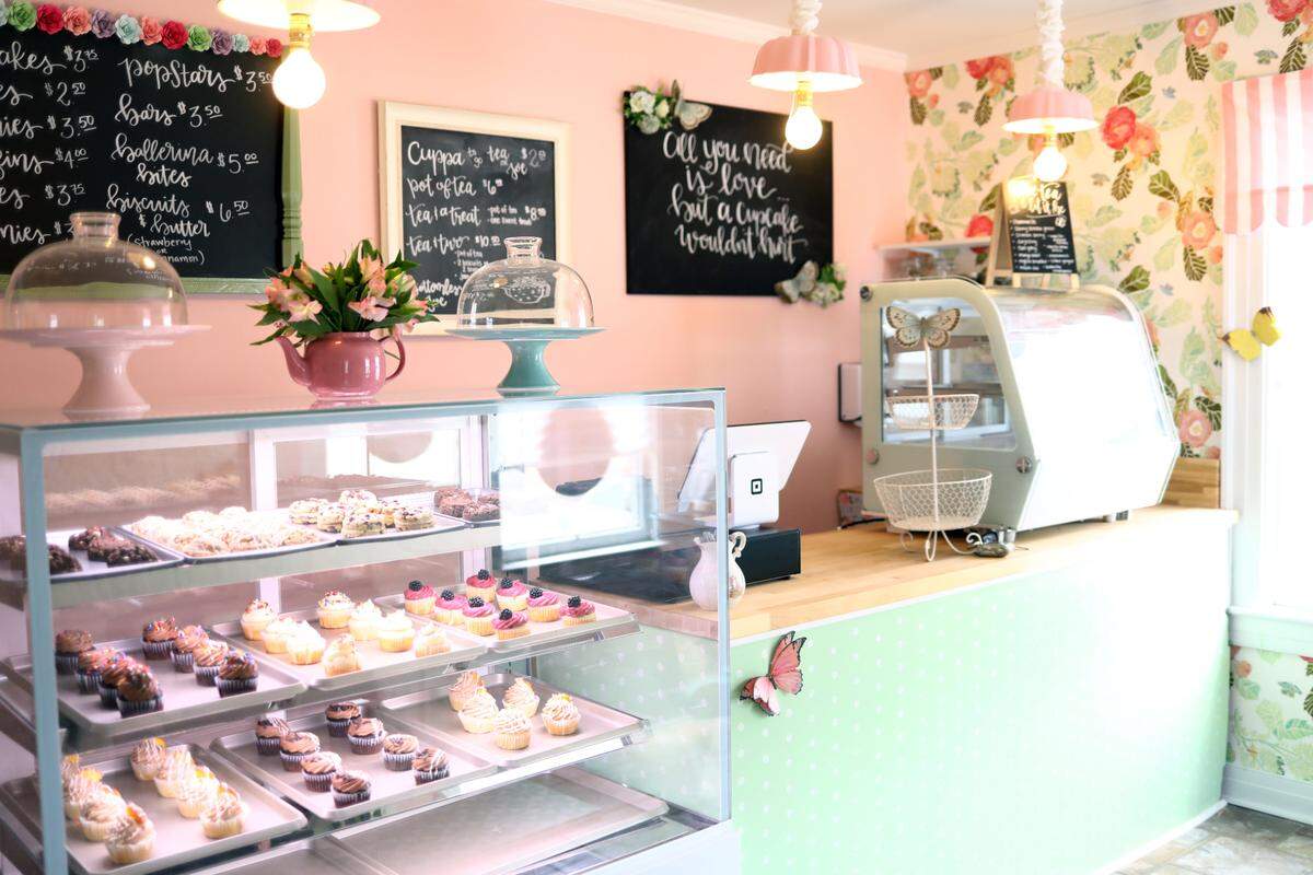Olive’s Apron will have a grand opening on Sept. 1. The new bakery and tea room on Rosemont Garden features cupcakes, muffins, scones and much more.