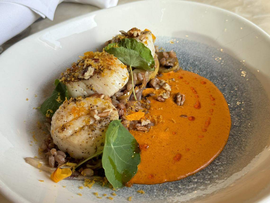 Dudley’s on Short in Lexington was recently among the restaurants honored by the Kentucky Department of Agriculture for its purchases from Kentucky farms. The restaurant features local items in dishes such as the Capesante Per L’Autunno.