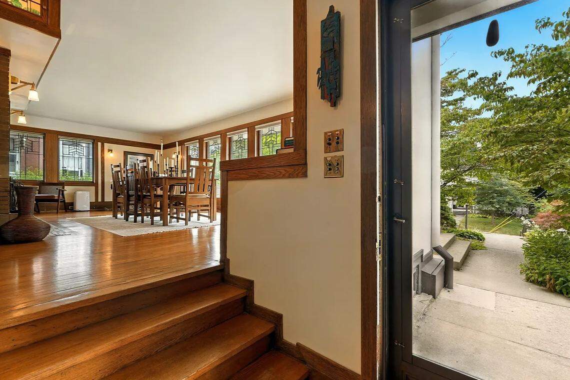 Another view of the front entrance to the Zeigler House, the only known Frank Lloyd Wright home in Kentucky.