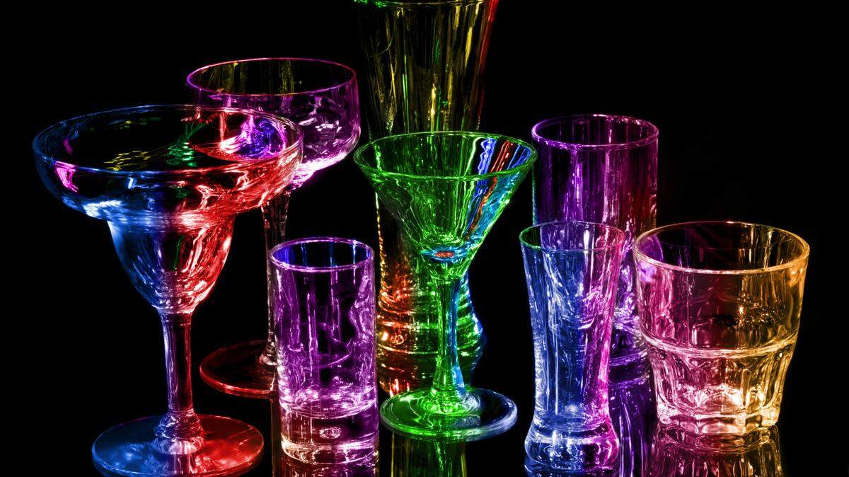 Collection of various bar glasses