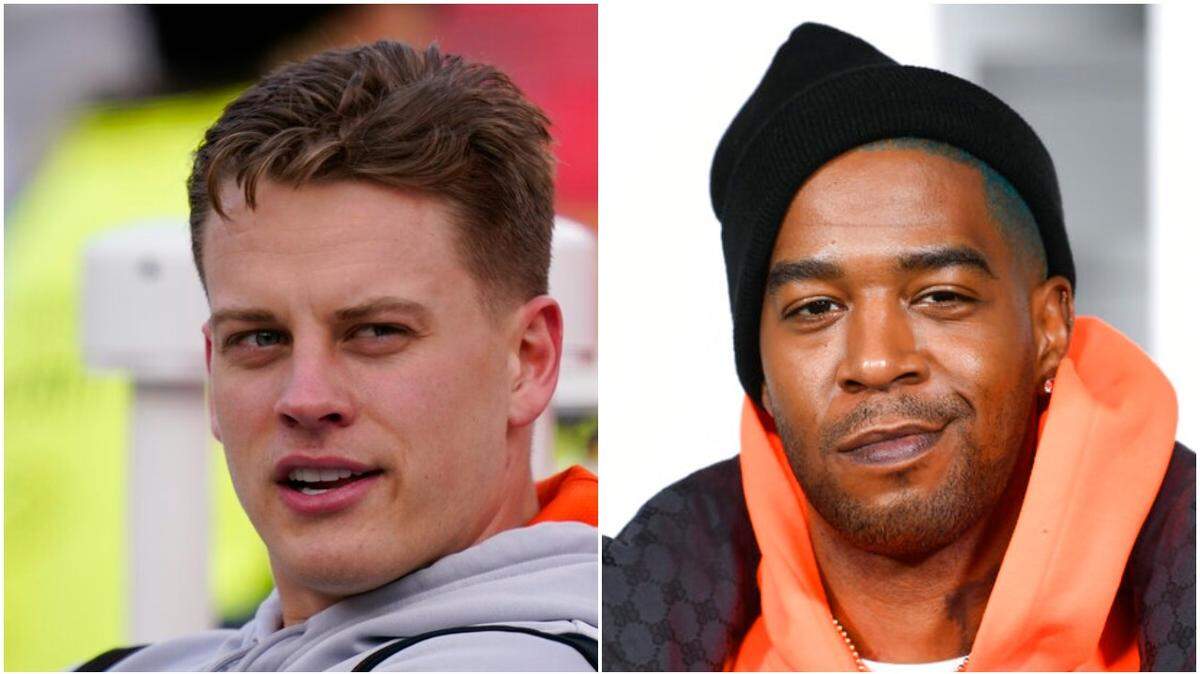 Cincinnati Bengals quarterback Joe Burrow gifted rapper Kid Cudi his game-worn AFC Championship Game jersey.