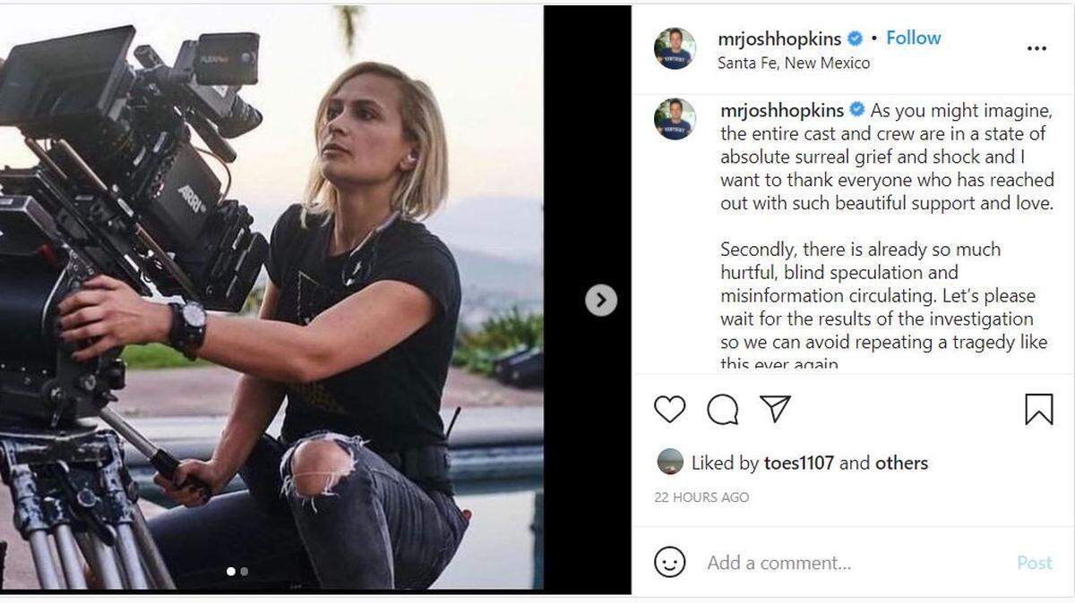 Josh Hopkins, a Lexington native and actor, reacts to the death of cinematographer Halyna Hutchins. Hutchins was killed in a prop gun incident on the set of “Rust” a movie which Hopkins was working on.