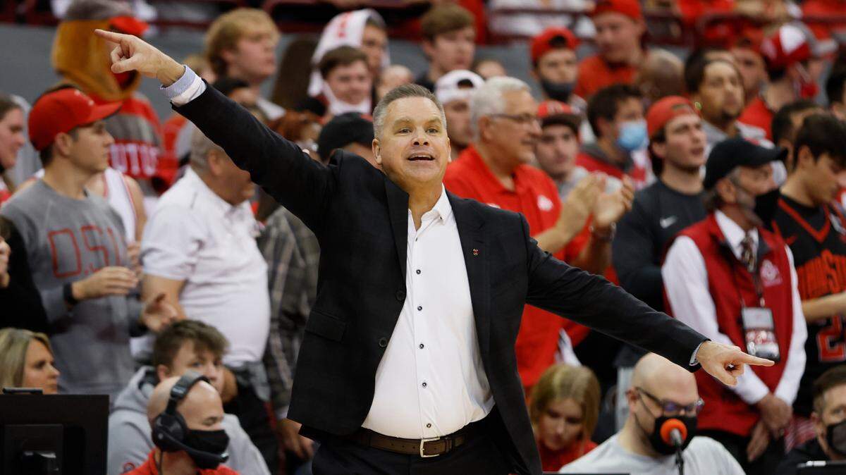 Ohio State head coach Chris Holtmann guided his team to a 71-66 victory against Duke on Nov. 30 in Columbus, Ohio.