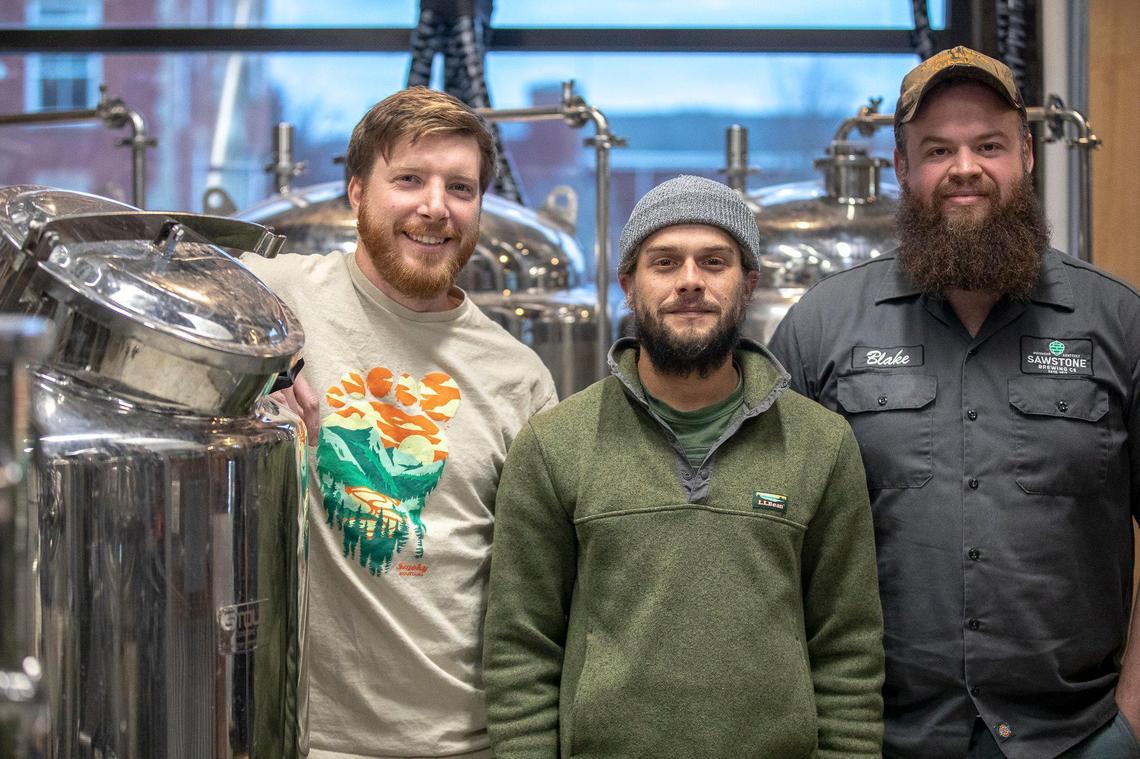 Friends since middle school, from left, Nicholas Hollan, Derek Caskey and Blake Nickell saw a need for a brewery in their hometown of Morehead.