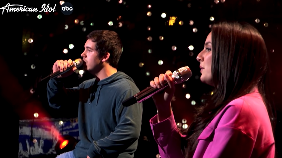 Noah Thompson and Olivia Faye performed “July” by Noah Cyrus on “American Idol” on Sunday, April 3.
