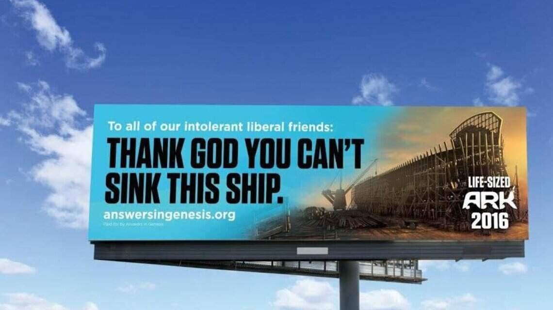 Developers of Kentucky Ark-themed park start billboard campaign to counter opposition, 'lies'