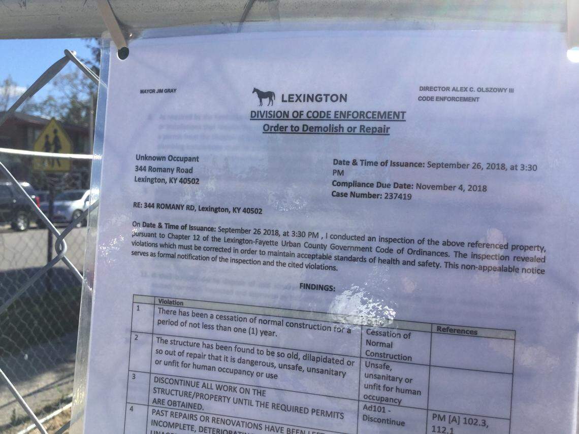 The former Kroger on Romany Road has been sealed up. Although the building was gutted and the front was demolished, no new construction or repairs have takenplace for more than a year so the city has ordered it to either be demolished or repaired by Nov. 4.