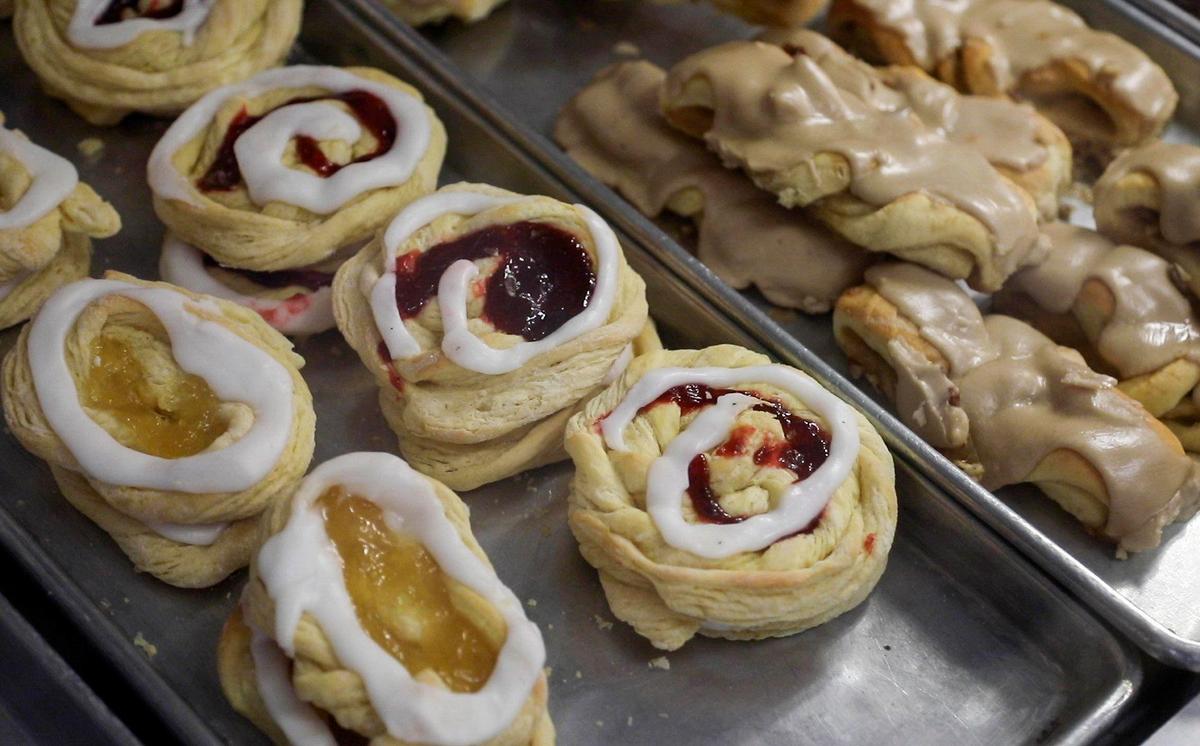 Burke’s Bakery offers custard filled donuts and started doing new specialty donuts changing flavor every couple weeks in downtown Danville, Ky., Saturday, February 6, 2021.
