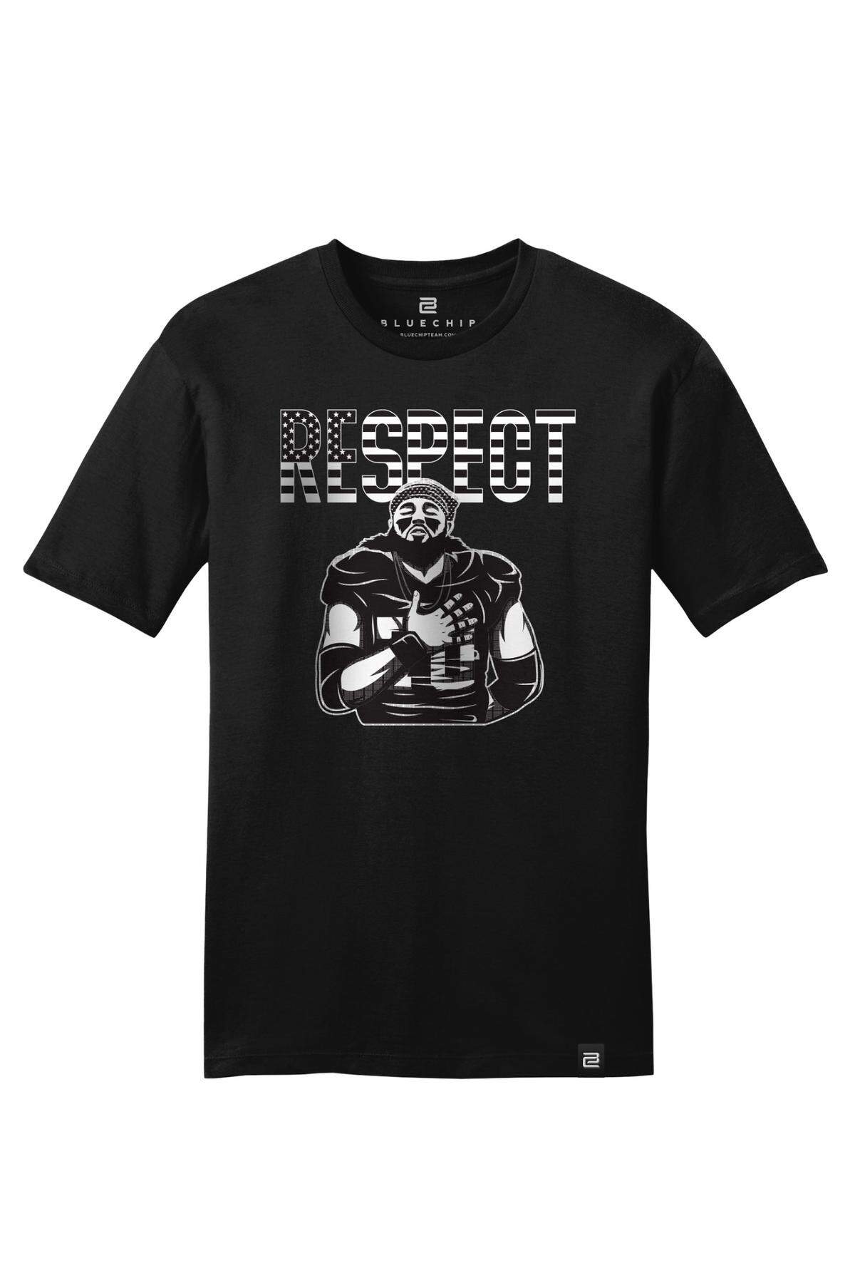 One of the T-shirts available as part of Darian Kinnard’s apparel collection released in conjunction with BlueChip.