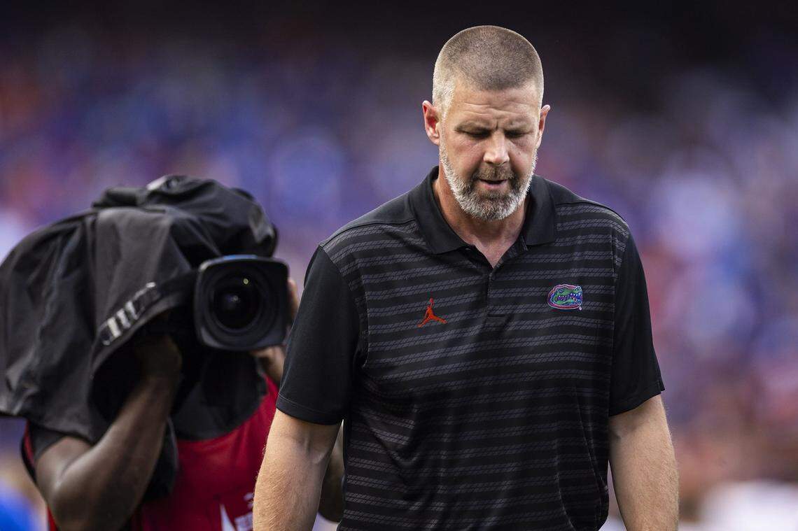 Billy Napier is 14-17 as Florida head coach after Saturday’s 23-17 overtime loss to Tennessee.