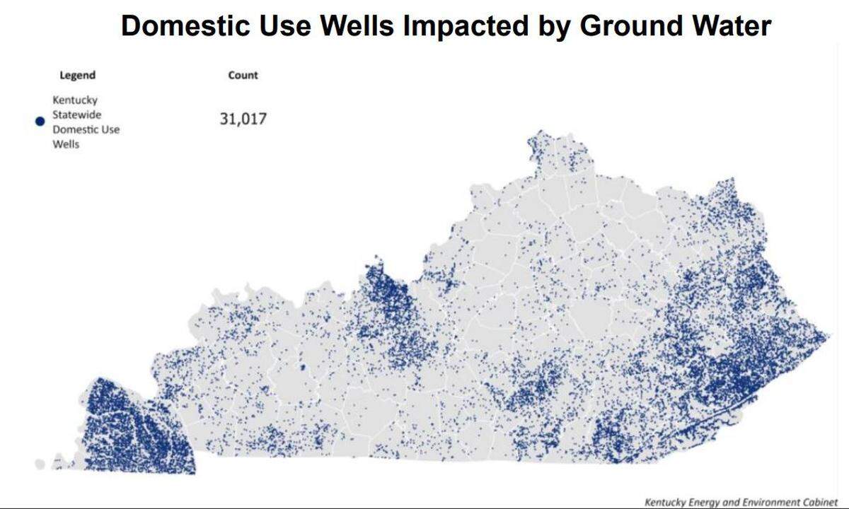 More than 31,000 private use wells around Kentucky rely on ground water as their source, state officials say.