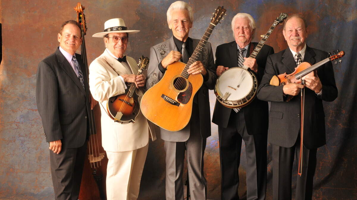 Jerry McCoury, left, Bobby Osborne, Del McCoury, J.D. Crowe and Bobby Hicks are Masters of Bluegrass. They'll play two shows on Saturday at Festival of the Bluegrass.