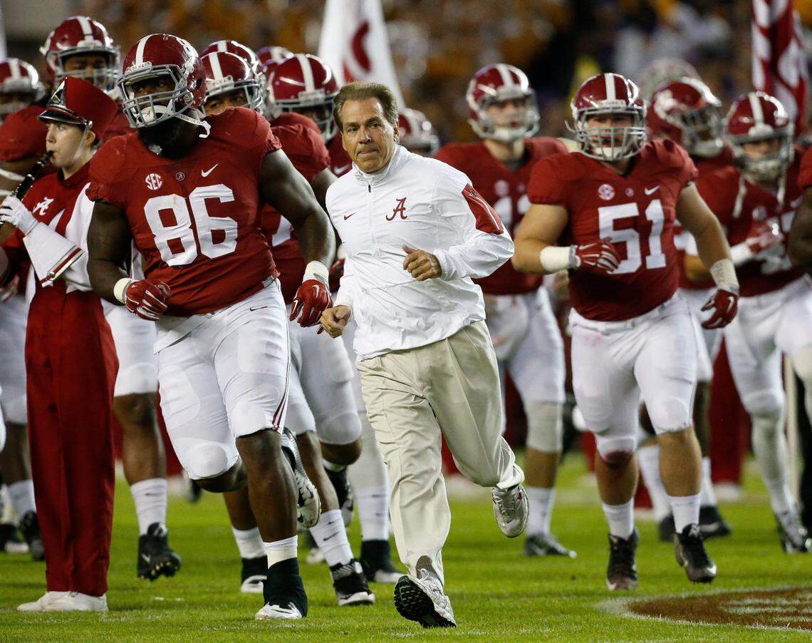 Former Alabama coach Nick Saban says he doesn’t think a commission to study the best way to fix college sports needs to be created.