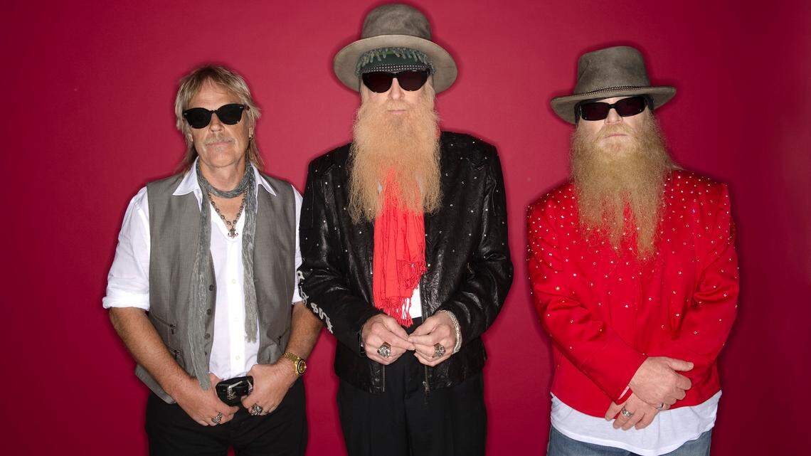 Rock and Roll Hall of Famers ZZ Top: Frank Beard, left, Billy F. Gibbons and Dusty Hill. 