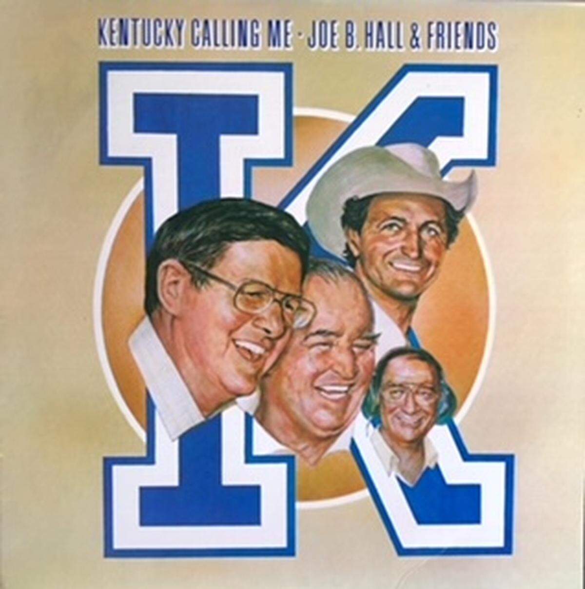 The cover of the album “Kentucky Calling Me: Joe B. Hall & Friends” that Hall released during his tenure as UK basketball coach. Hall’s version of Willie Nelson’s “On the Road Again” became the bumper music for “The Beasman” character on Terry Meiners’ afternoon radio show on WHAS-AM 840 in Louisville.