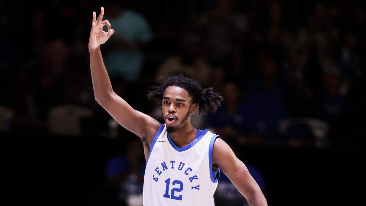 Antonio Reeves averaged 15.3 points and shot 55.6 percent from three-point range in Kentucky’s first three games in the Bahamas.