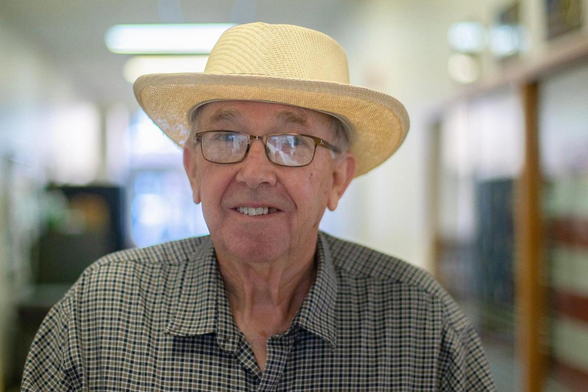 John Mays, of Knott County, is photographed after casting his ballot during early voting in Hindman, Ky., on Thursday, Nov. 2, 2023.