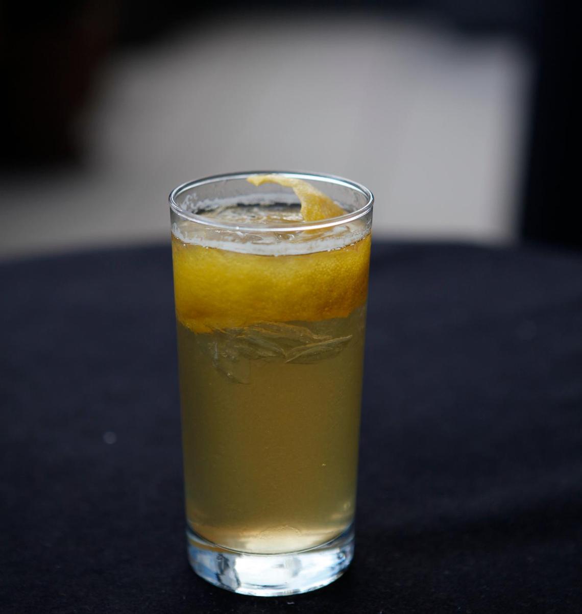 The cocktail, Horse’s Neck with a Kick, is made with Knob Creek Kentucky bourbon.