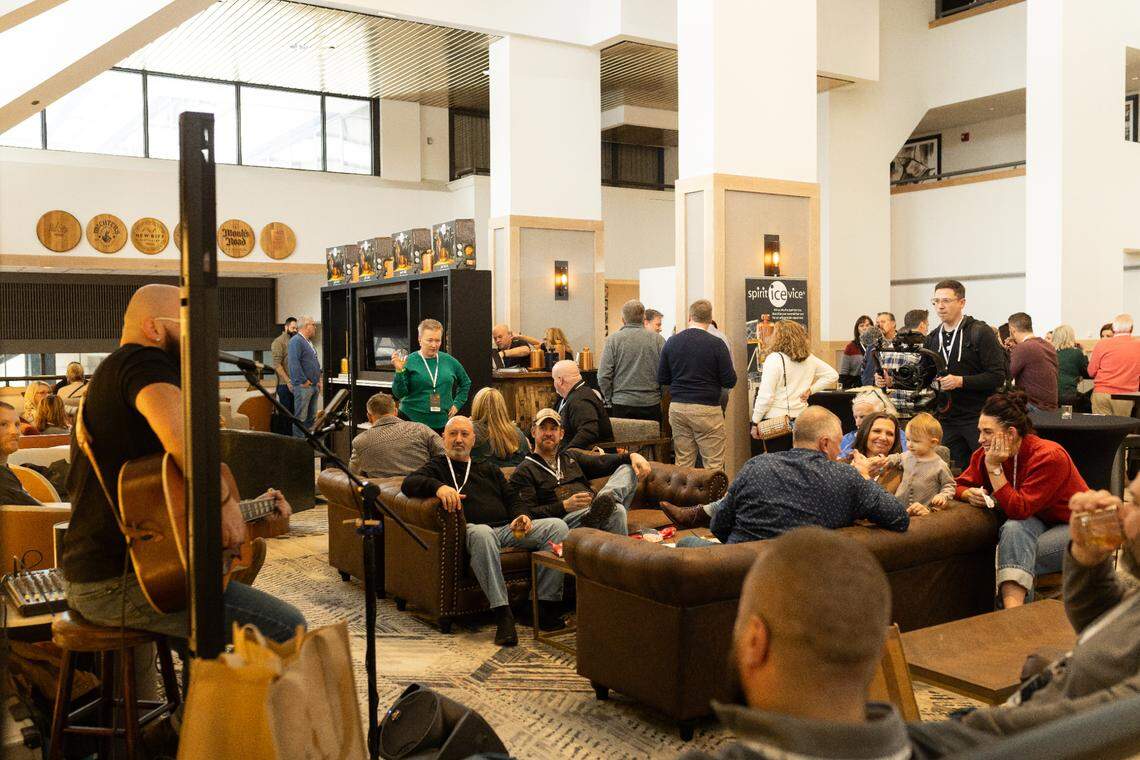 The VIP Lounge at the 2024 BourbonCon featured live music as well as allocated pours.