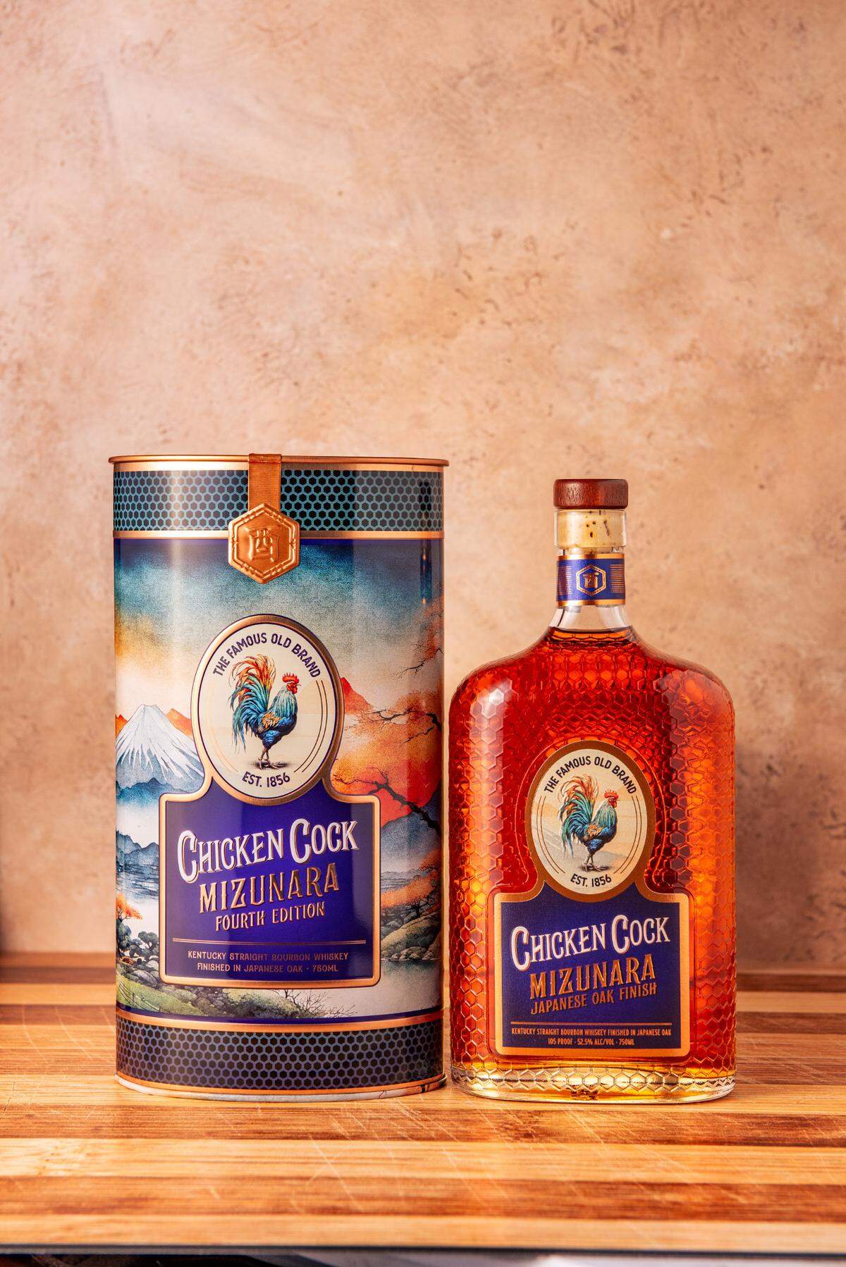 The latest release from Chicken Cock Whisky is Mizuruna, a Kentucky straight bourbon finished in barrels made from a rare Japanese wood for a unique flavor and finish.