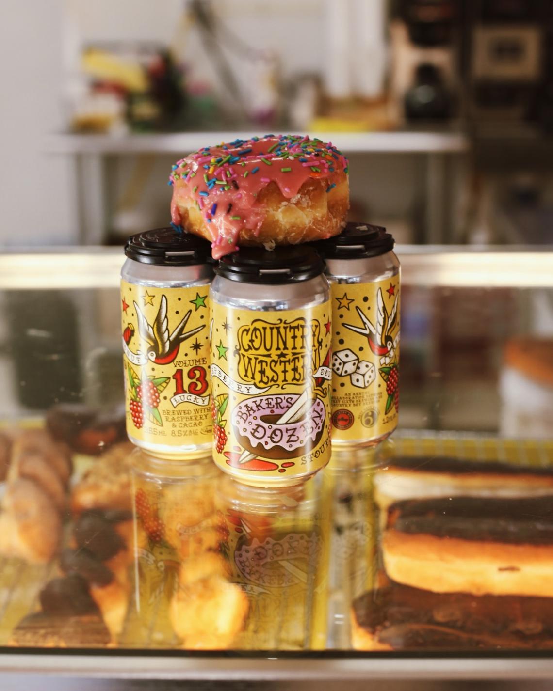 For Lexington Craft Beer Week, Country Boy and West Sixth breweries joined forces for Country Western Vol. 13: Baker’s Dozen. The craft beer is a raspberry donut inspired stout, brewed with raspberry and cacao with 8.5% ABV.