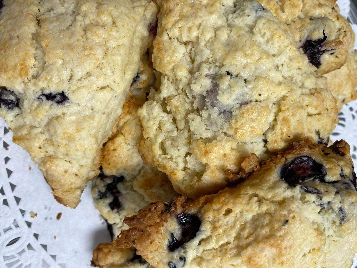 Fresh in Bardstown has Blueberry Scones and other breakfast options.