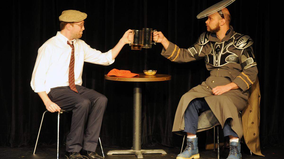 Tanner Gray and Burley Thomas in star in Edward Palumbo's Harry, directed by Galen Velonis, in Studio Players' 10-minute play festival.