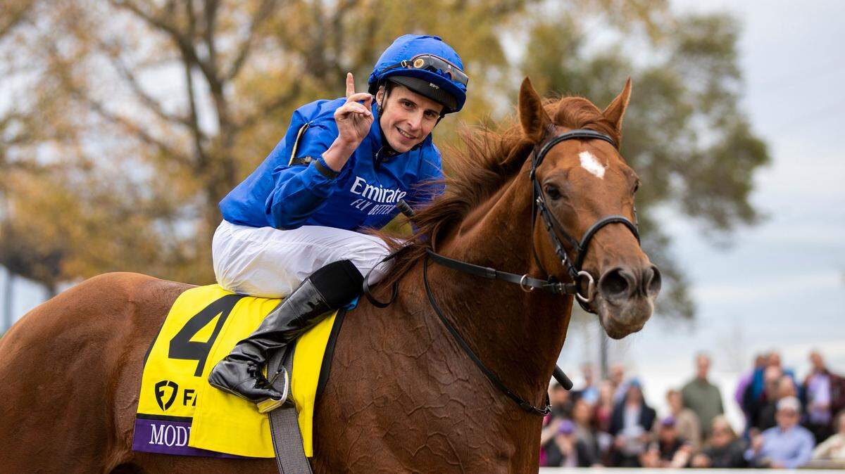 William Buick won the Breeders’ Cup Mile aboard Modern Games last fall at Keeneland. Modern Games is back in Lexington on Friday as the 3-5 morning-line favorite for the Maker’s Mark Mile.
