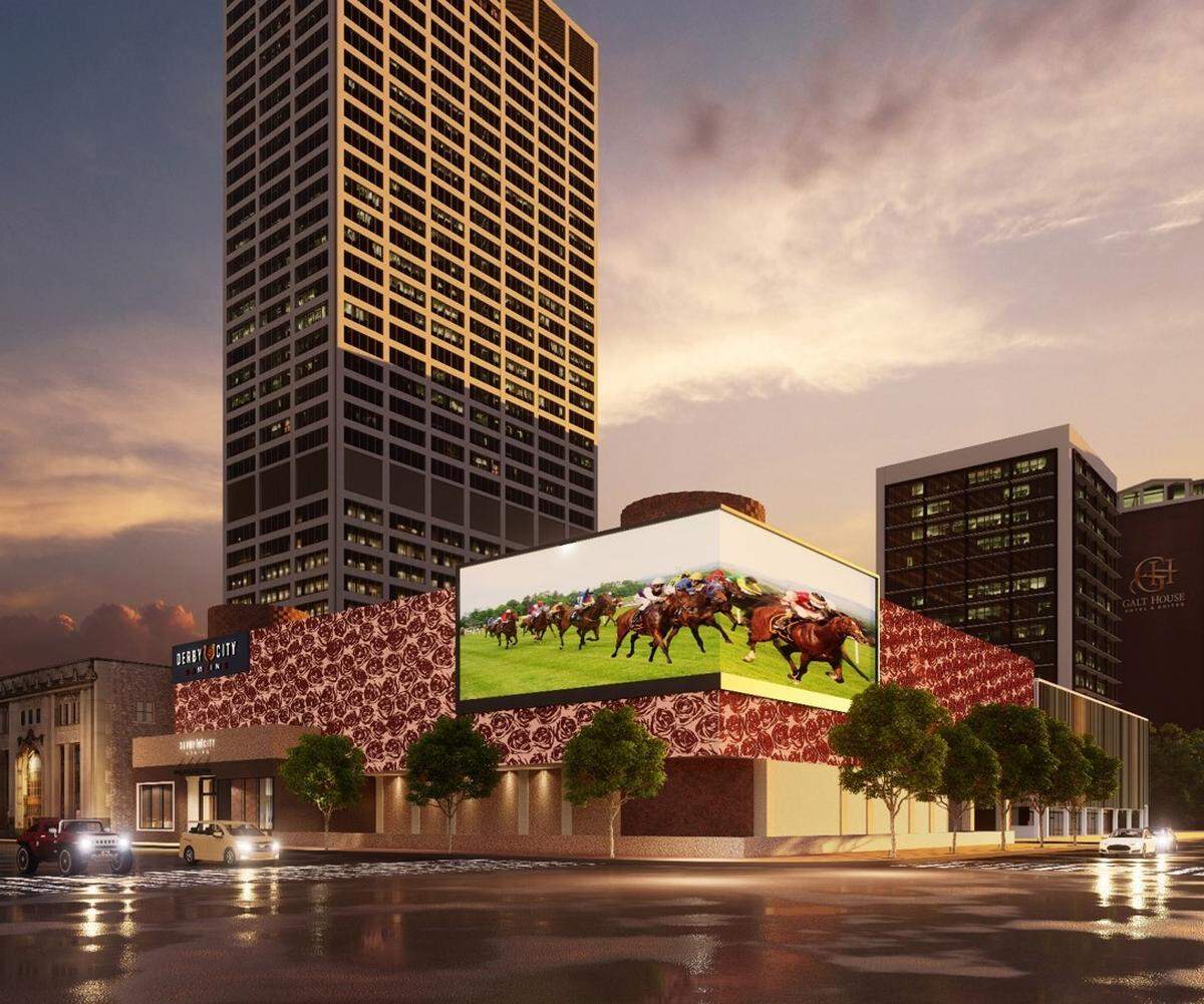 Derby City Gaming Downtown will be located at 140 S. 4th St., at the corner of South 4th and West Market, diagonal to the Kentucky International Convention Center.