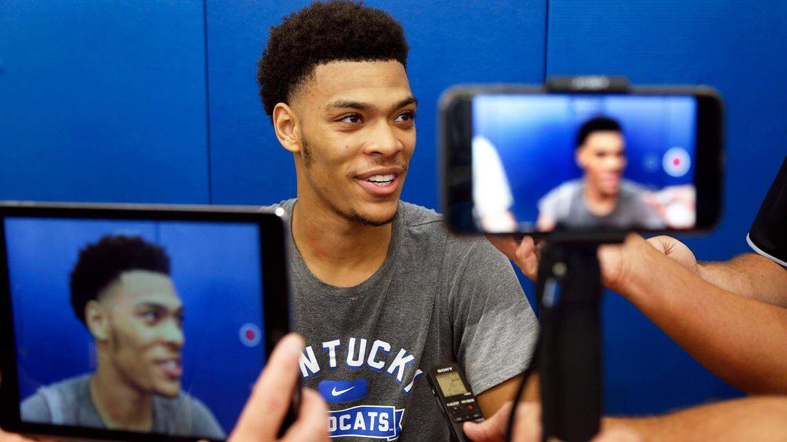 Kentucky basketball player Quade Green spoke with the media at at the Joe Craft Center on June 14.