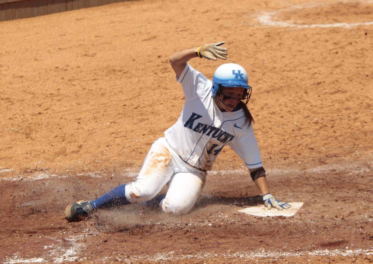Brittany Cervantes scored a run in Kentucky’s win against California in an NCAA Super Regional matchup on May 29, 2011.