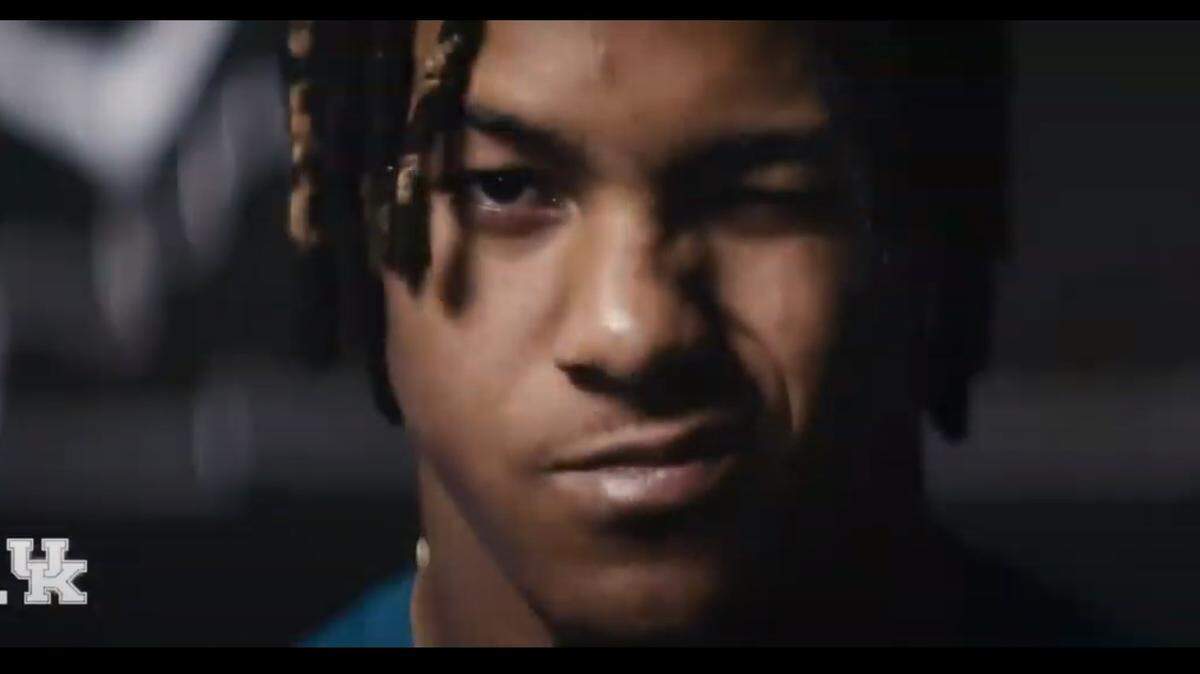 Wan’Dale Robinson is one of several new additions to the Kentucky football program referenced in the Wildcats’ new Super Bowl ad.