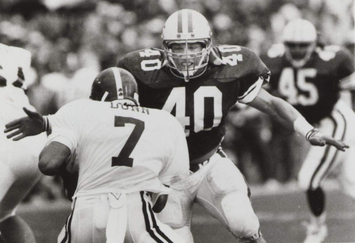 Randy Holleran, a second-team All-American (1990) and two-time All-SEC player (1998, 1990) holds school records for tackles in a game (29) and solo tackles in a season (102).