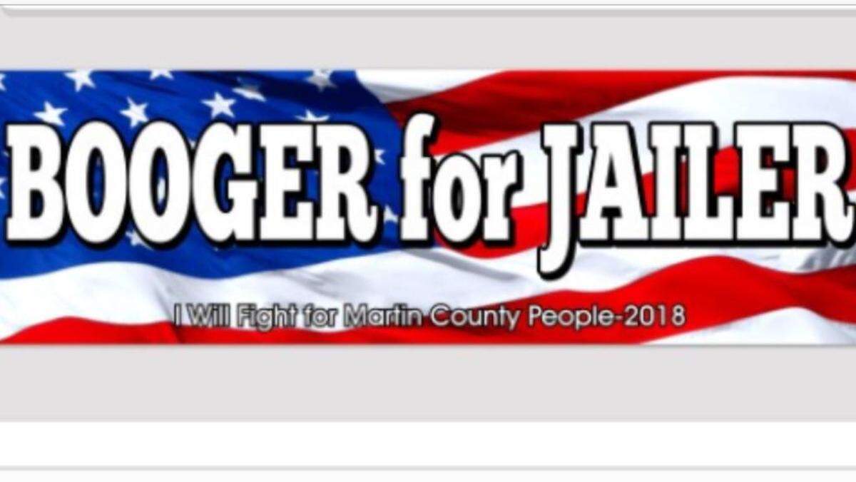 Jason “Booger” Jude is a Republican running for jailer in Martin County.
