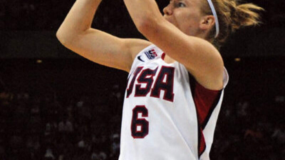 Lexington Catholic graduate Natalie Novosel put up a shot during the United States' semifinal victory over Australia on Friday in the World University Games at Shenzhen, China.