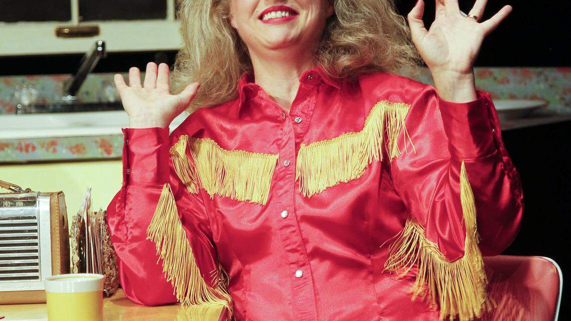 Melissa Wilkeson as Patsy Cline's  biggeest fan on the set at Studio Players  on Tuesday July 9, 2013 in Lexington, Ky. Photos by Mark Cornelison | Staff