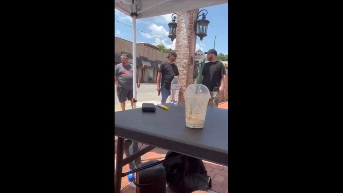 A man brandished a gun on LGBTQ supporters in a downtown Corbin park.