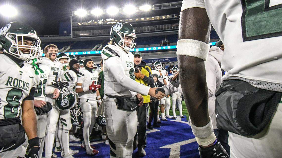 Trinity quarterback Zane Johnson was named Class 6A State Championship MVP at the UK Healthcare Sports Medicine Football State Finals at Kroger Field on Dec. 7. His Shamrocks face St. Xavier Friday.