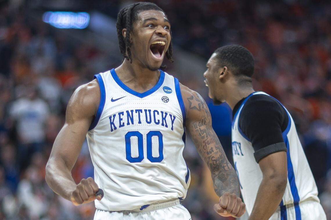 Kentucky guard Otega Oweh averaged 16.2 points per game for the Wildcats during the 2024-25 season.